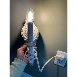 Vintage Antique Wall Sconce Light Fixture Victorian Original Electric plug in